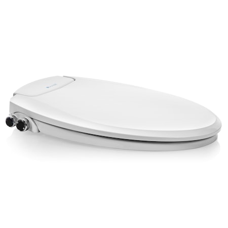 Brondell Swash EcoSeat Dual Nozzle Dual Temperature Non Electric Bidet Seat, Round White S102-RW